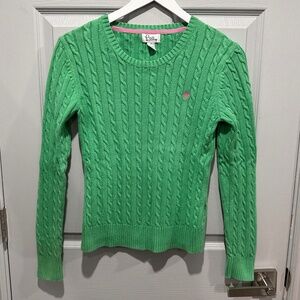 Vintage Lily Pulitzer 100% Cotton Cable Knit Sweater M